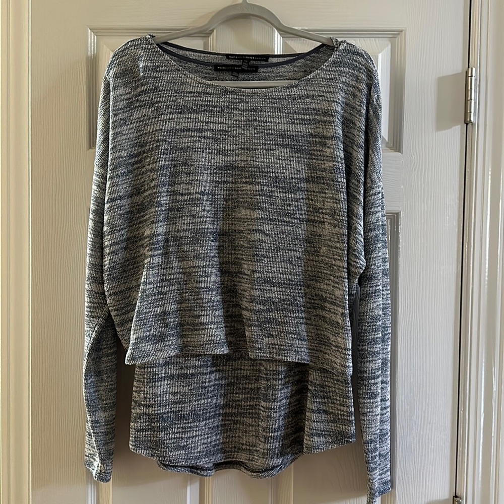 WHBM sparkly blue sweater set